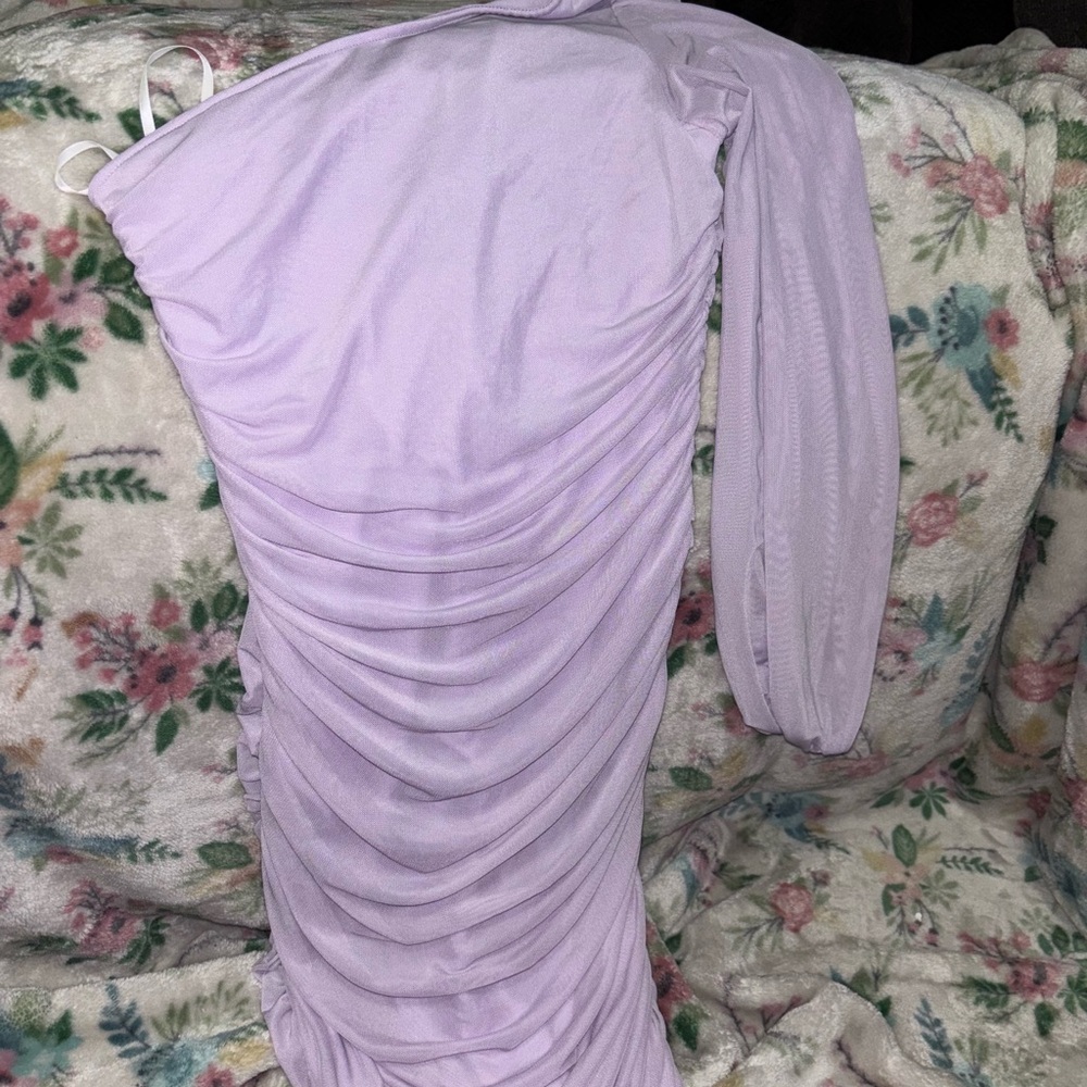 Elegant Lavender One-Shoulder Dress